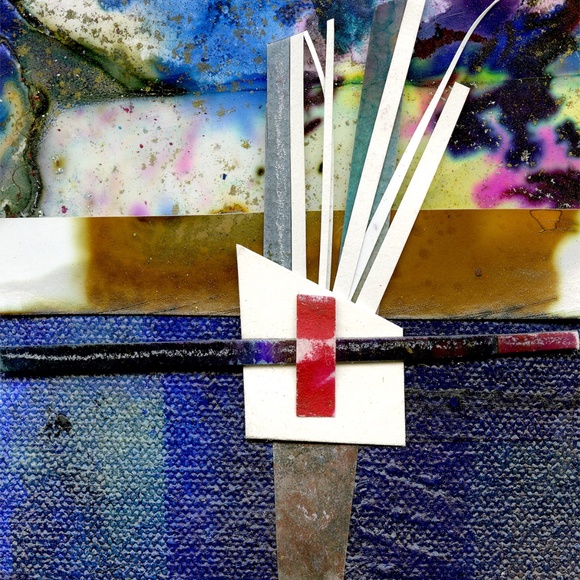 Original ACEO - Miniature Abstract Collage Art - Painting - Abstract Collage 3 - Picture 3 of 6